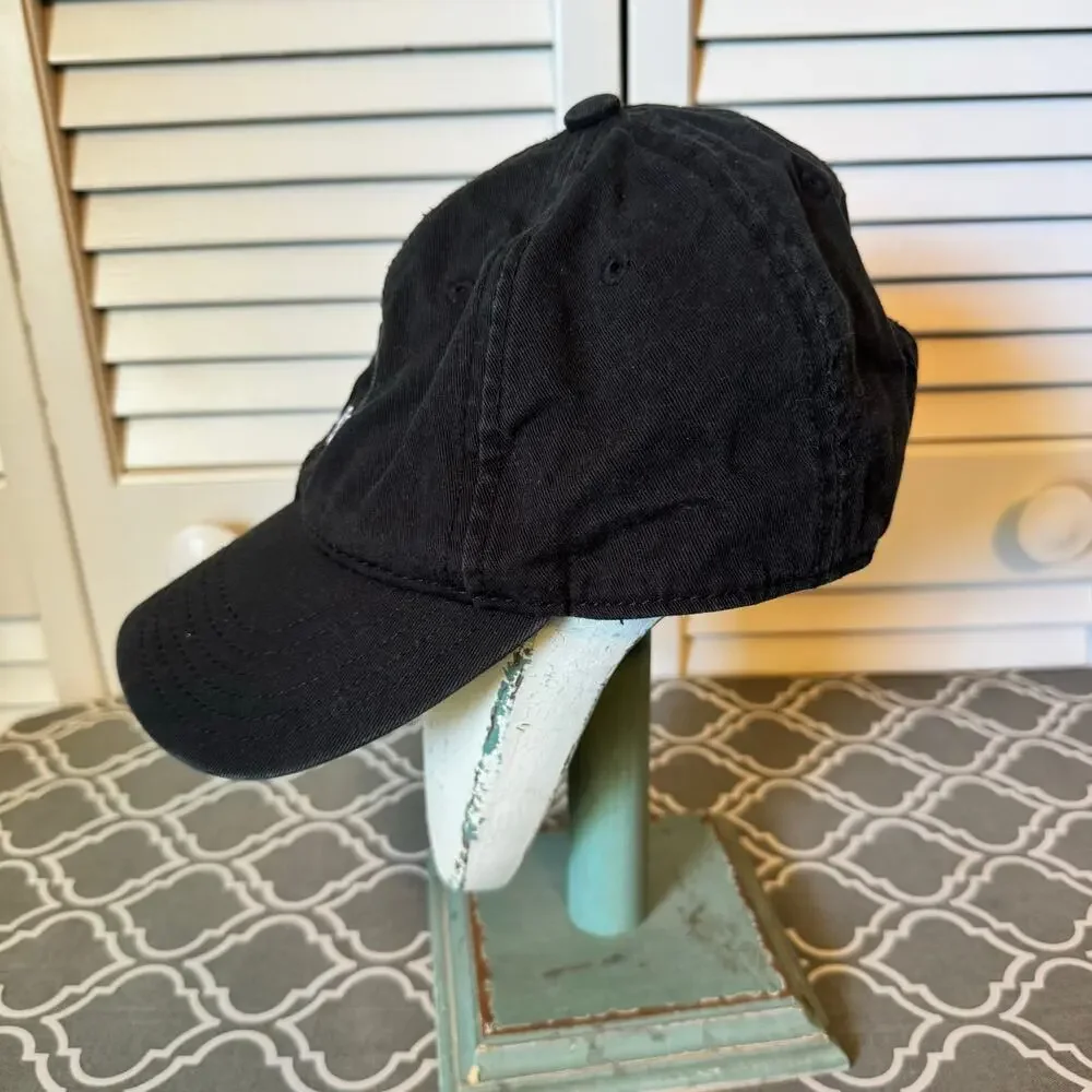 Adidas Baseball Cap Hat Black White Athletic One Size Adjustable Strap Active